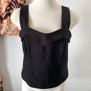 Vintage Faux Suede Tank Top